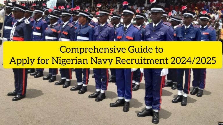 Comprehensive Guide to Apply for Nigerian Navy Recruitment